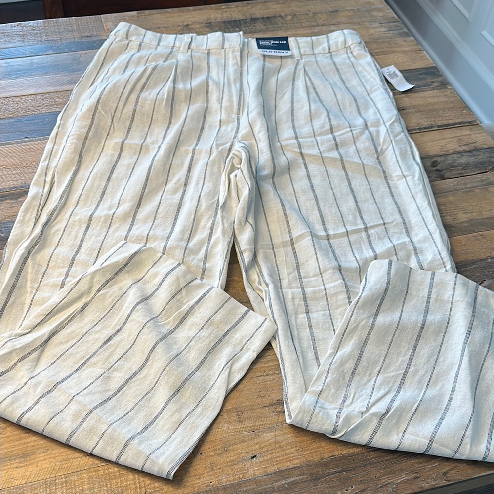 Striped Linen Pants